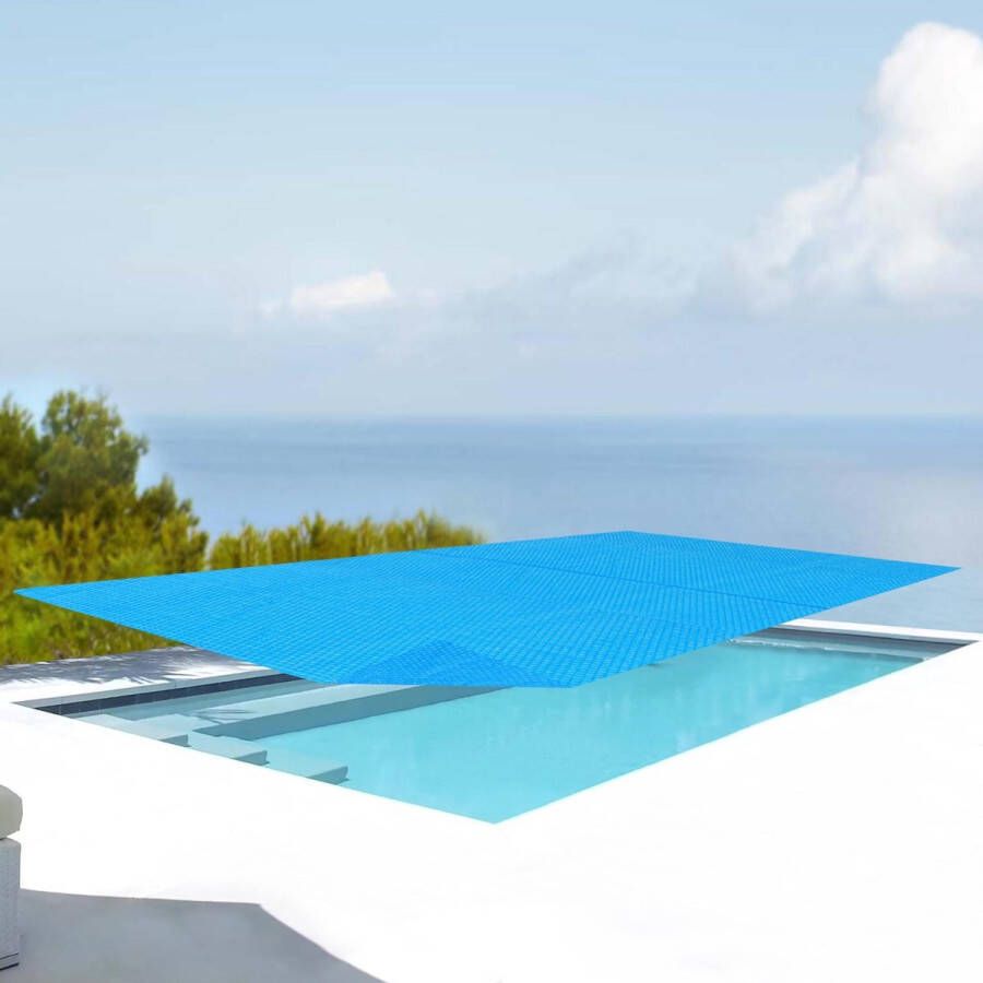 En.casa Zwembadafdekking zonnedoek rechthoek PE blauw 260x160 cm