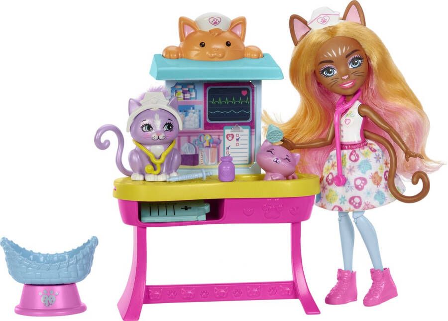 Mattel Enchantimals City Tails Voel Je Goed Dokterspraktijk Pop