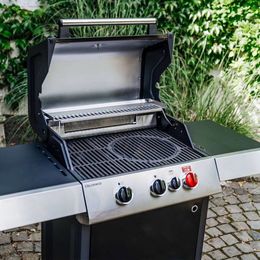 Enders Colorado 3 I Turbo Gas barbecue Gasbbq -bbq Zwart Grilloppervlak 62x43 cm Grillrooster gietijzer