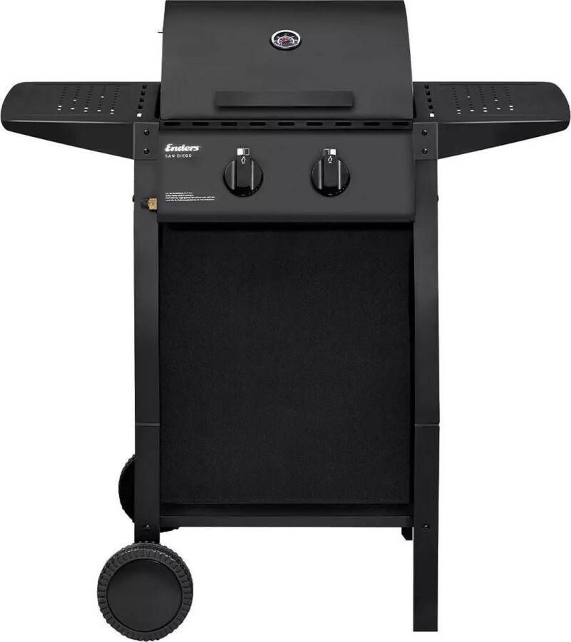 Enders San Diego 2 Gas barbecue 2 Brander Gas 93 5 × 52 × 97 cm 14 KG Zwart Barbecue Grilloppervlak 37 5x33 cm