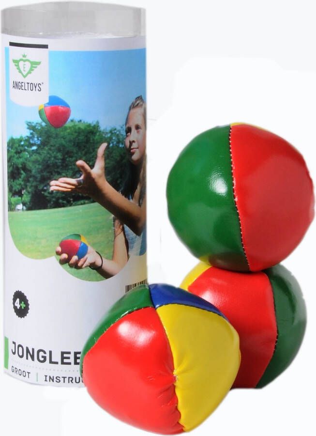 Angel Sports Angel Toys Jongleerballen 3x gekleurd in koker speelgoed Jongleervoorwerpen