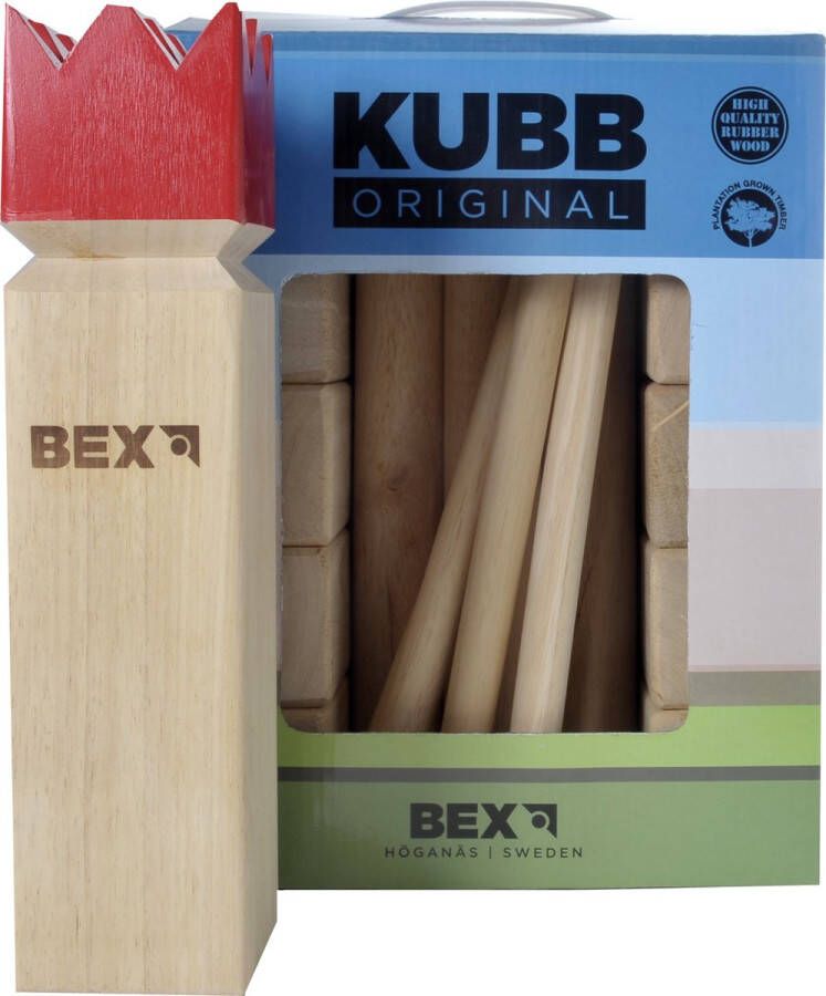 Engelhart Bex Sport Original Kubb Rode Koning Rubberhout