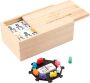 Coppens Domino dubbel 12 nummers Mexican Train in houten kist - Thumbnail 1