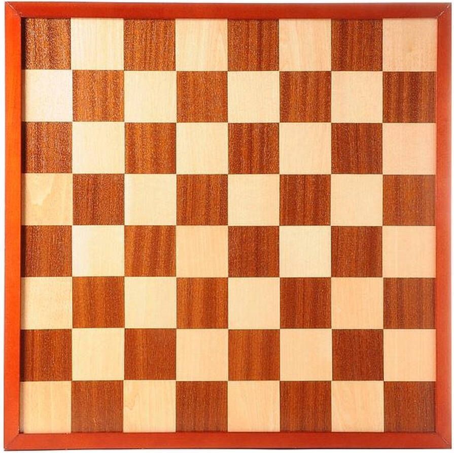 Engelhart Games Longfield Games Dam- En Schaakbord 42 X 42 Cm Hout Bruin naturel