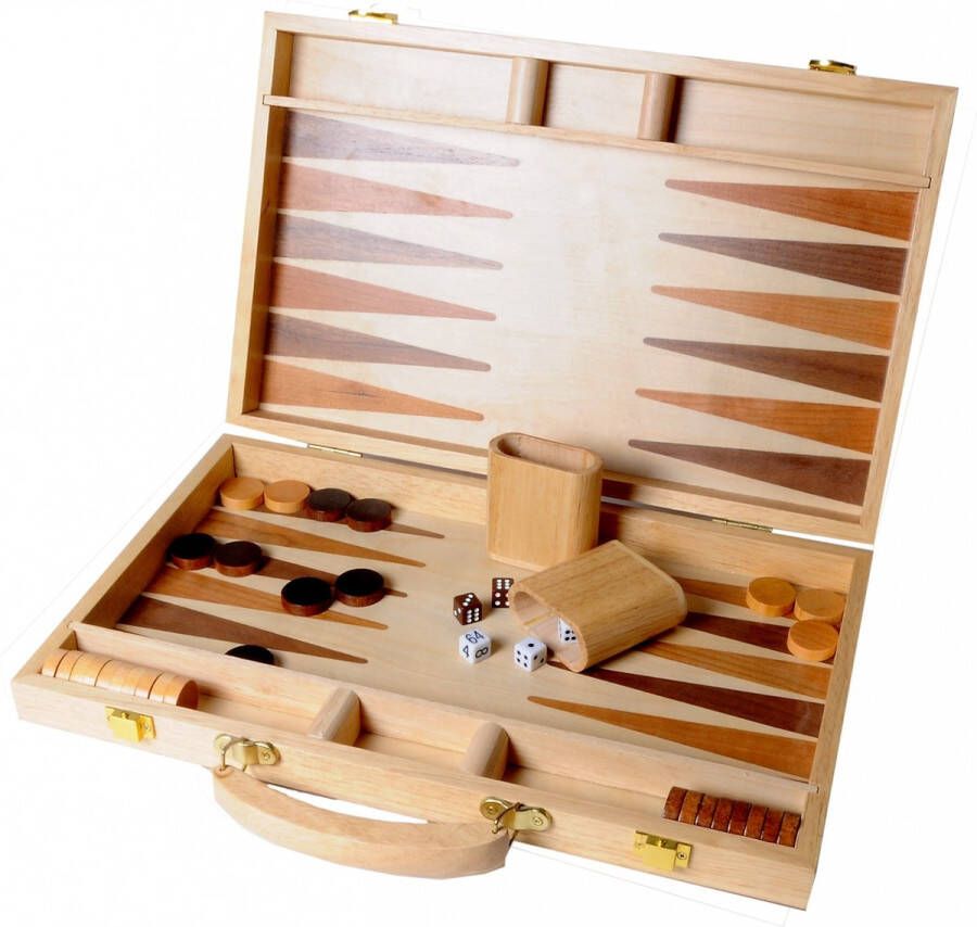 Buffalo backgammon ingelegd hout 38 1 cm Backgammon ingelegd hout (38 1cm)