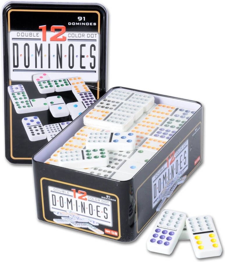 Longfield Games Longfield Domino Dubbel 12 in blik