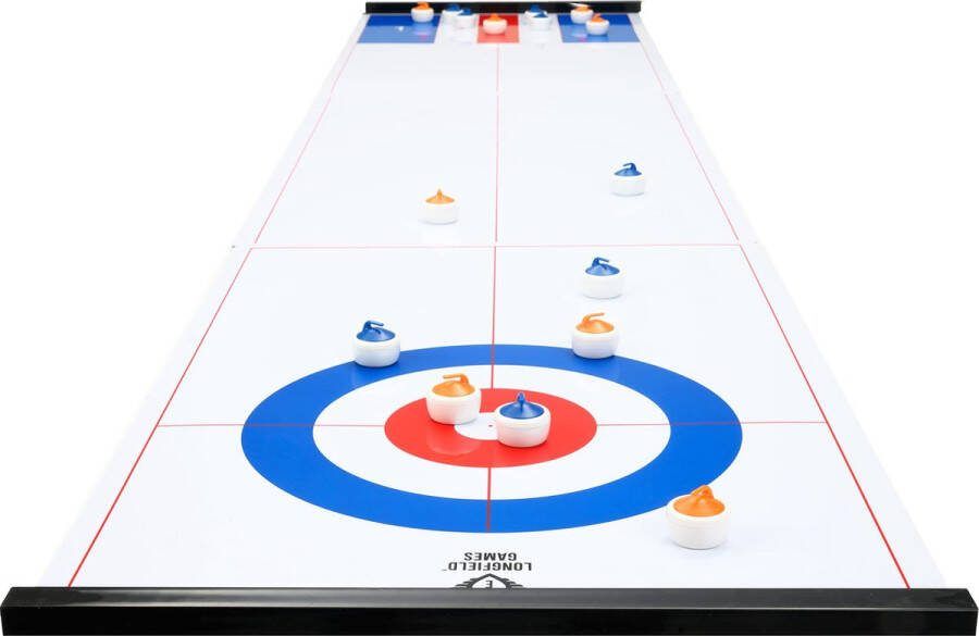 Longfield Games Engelhart speelbord voor curling en shuffle wit 180 x 39 cm