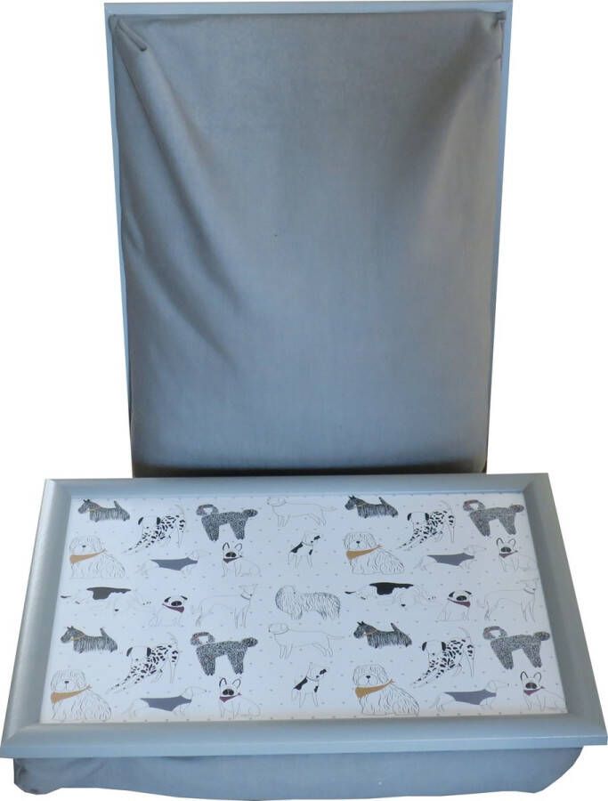 English Tableware Company Laptray Schootkussen Schoottafel Laptoptafel Dienblad met kussen Honden