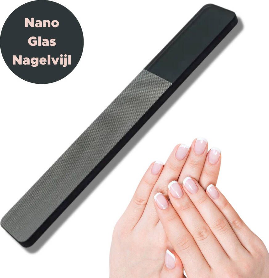 Enjoy Living ™ Professionele Nano Glazen Nagelvijl Nagelverzorging Maximaal resultaat Onslijtbaar Glasvijl voorkomt Splijten en Haakjes Nagelvijl Glas voor mooie en glanzende nagels Zwart