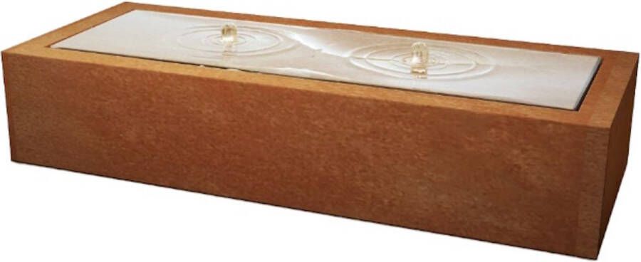Enjoywater cortenstaal watertafel 150x80x40 cm