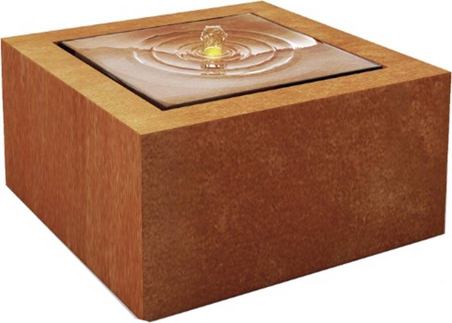 Enjoywater cortenstaal watertafel 80x80x40 cm
