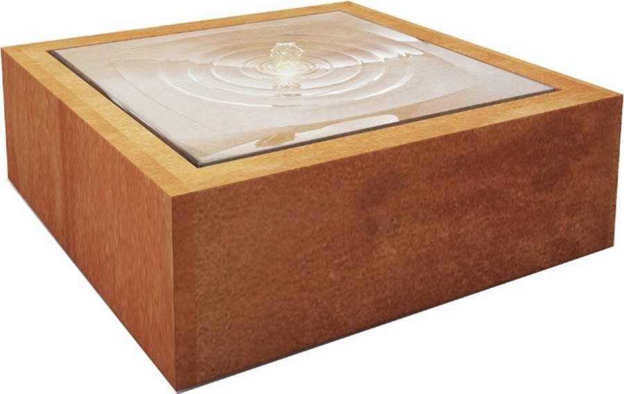 Enjoywater watertafel 120x120x40 cm cortenstaal