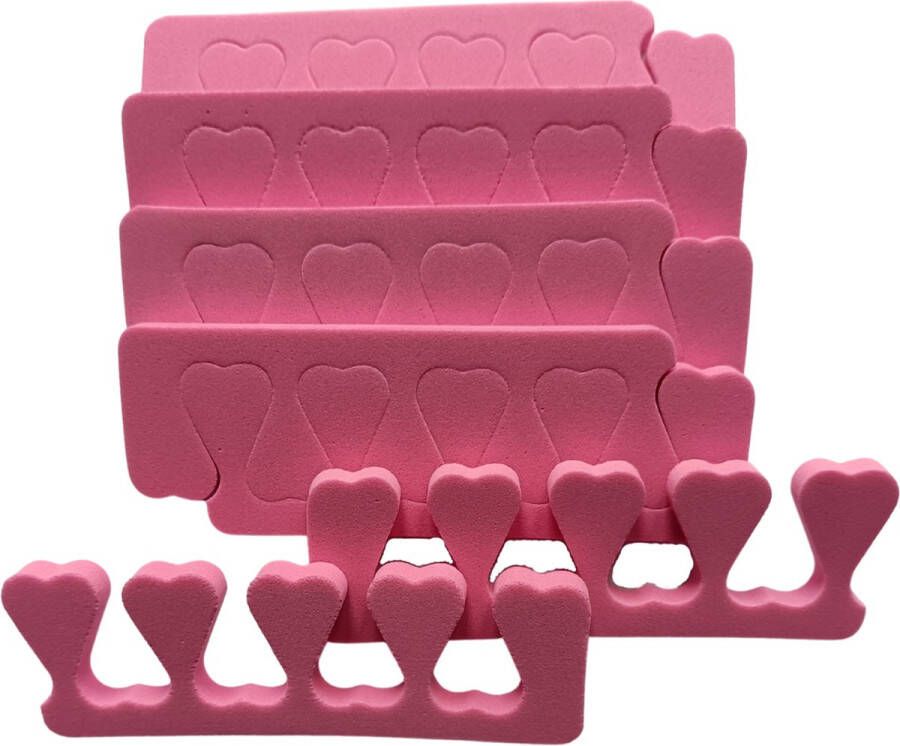 ENTERGOODS Teenspreiders voor het Nagels Lakken 10 Stuks 5 paar Foam Nagellakken Nagelverzorging Gemakkelijk Nagels Lakken Roze Pedicure