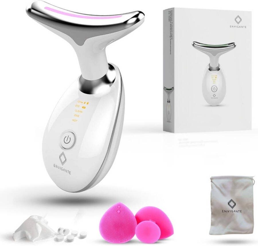 Envigante Huidverjongingsapparaat Led gezichtsmasker Facelift apparaat Anti rimpel Gezichtsmassage Nekmassage