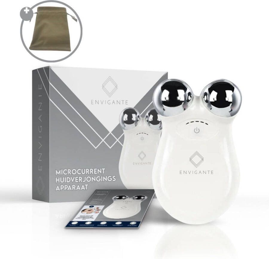 Envigante Microcurrent Huidverjongingsapparaat Led gezichtsmasker Inclusief opbergzakje