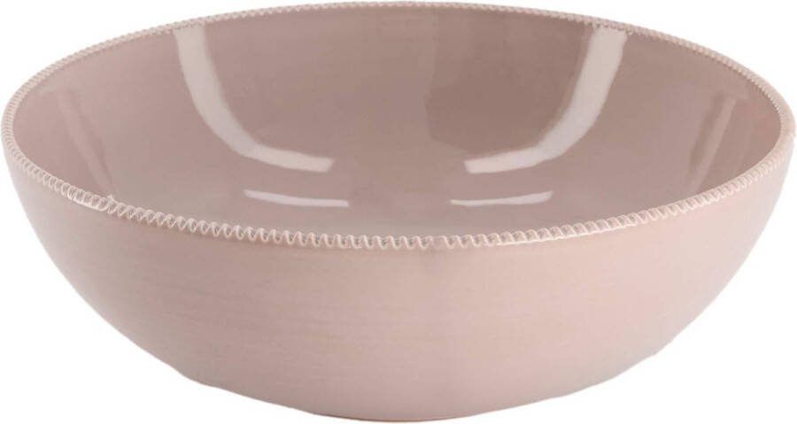 Enza Fasano Saladekom Pizzolato Taupe 28cm Saladekommen