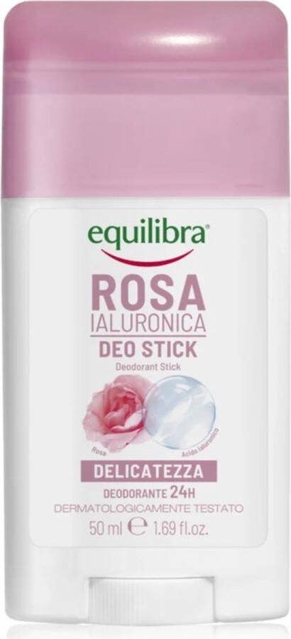 Equilibra Rosa roos stick deodorant met hyaluronzuur 50ml