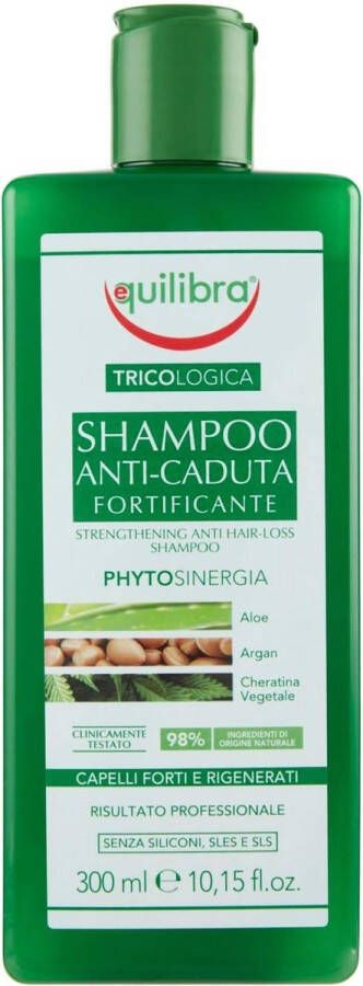 Equilibra Tricologica Haaruitval Shampoo Met Natuurlijke Moisturizer 300 ml Shampoo met Aloe Vera Keratine en Arganolie