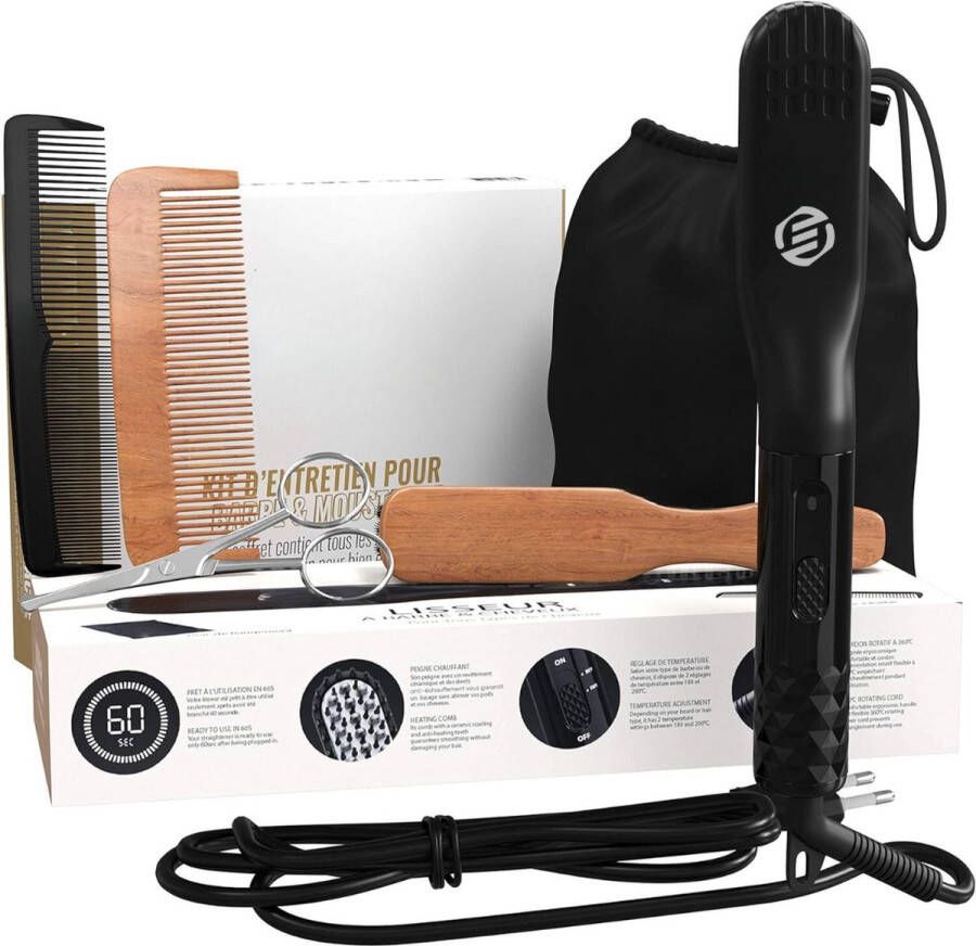 Equivera Baard Stijltang Baard Styler Baard Stijlborstel Baard Stijler Baardborstel Baard Borstel Must Have Voor Mannen