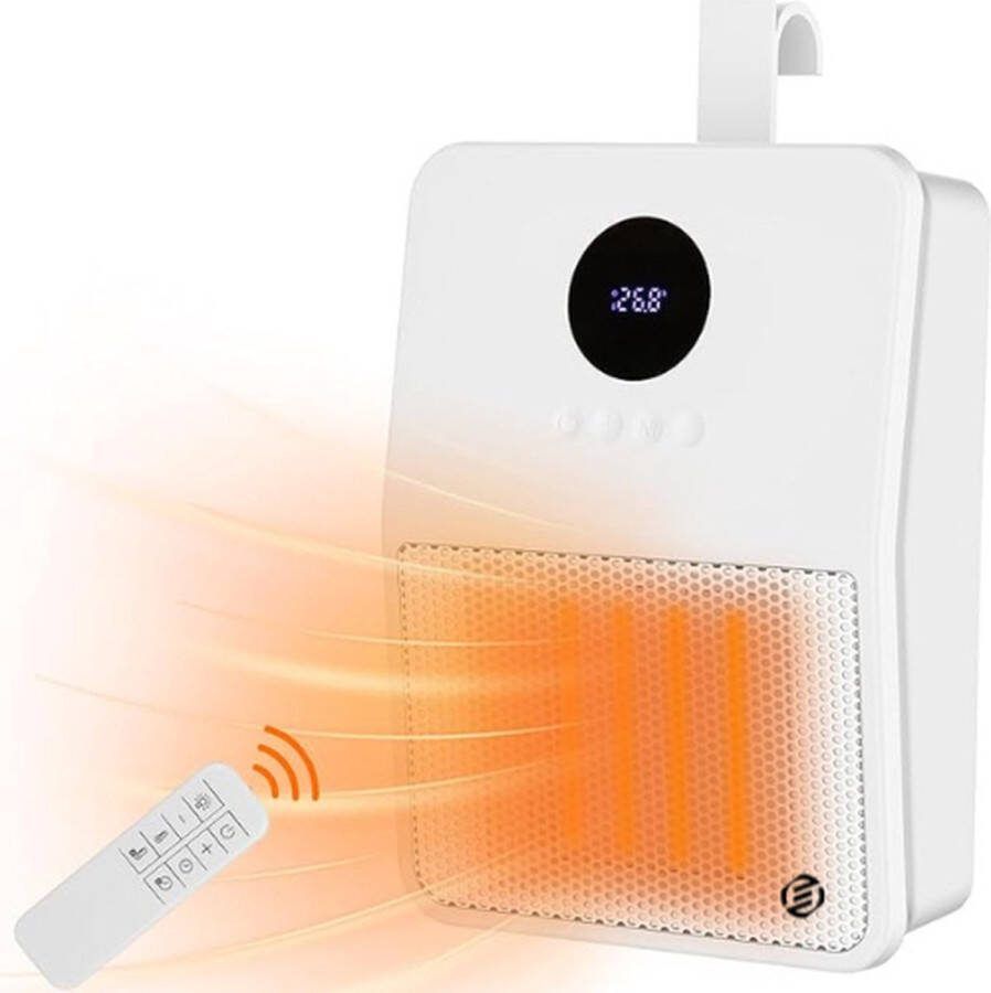 Equivera Elektrische Kachel Draagbare Verwarming 3 Verwarmingsstanden Instelbare Temperatuurregeling Veiligheidsfuncties