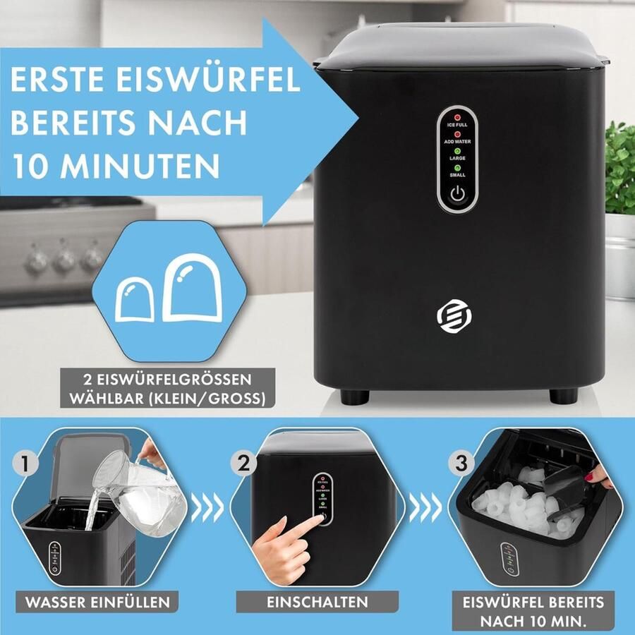 Equivera IJsblokjesmachine IJsblokmaker IJsmachine Makkelijk in Gebruik