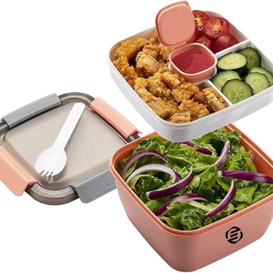 Equivera Lunchbox Lunch Trommel Broodtrommel Saladebox- Zakelijk Reizen School Back To School Voor Kinderen Voor Volwassenen