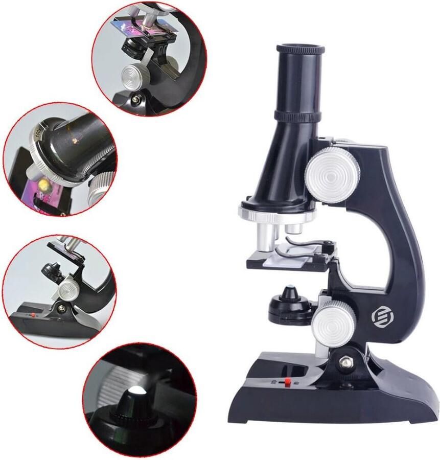 Equivera Miniscope Kinderen Microscoop Voor Kinderen Handmicroscoop Zakmicroscoop Educatief Speelgoed Montessori Speelgoed Fijne Motoriek