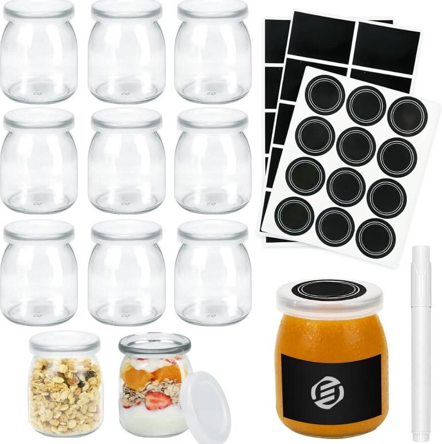 Equivera Overnight Oats Potjes Muesli Beker Mason Jar Havermout Set Must have voor jouw ontbijt