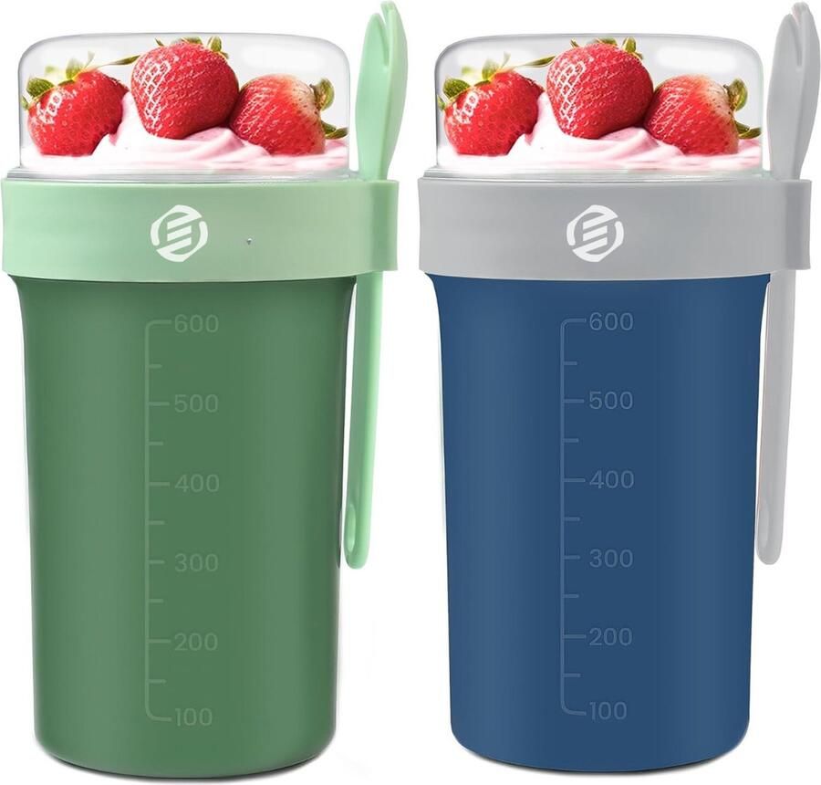 Equivera Overnight Oats Potjes Muesli Beker Mason Jar Havermout Set Must have voor jouw ontbijt