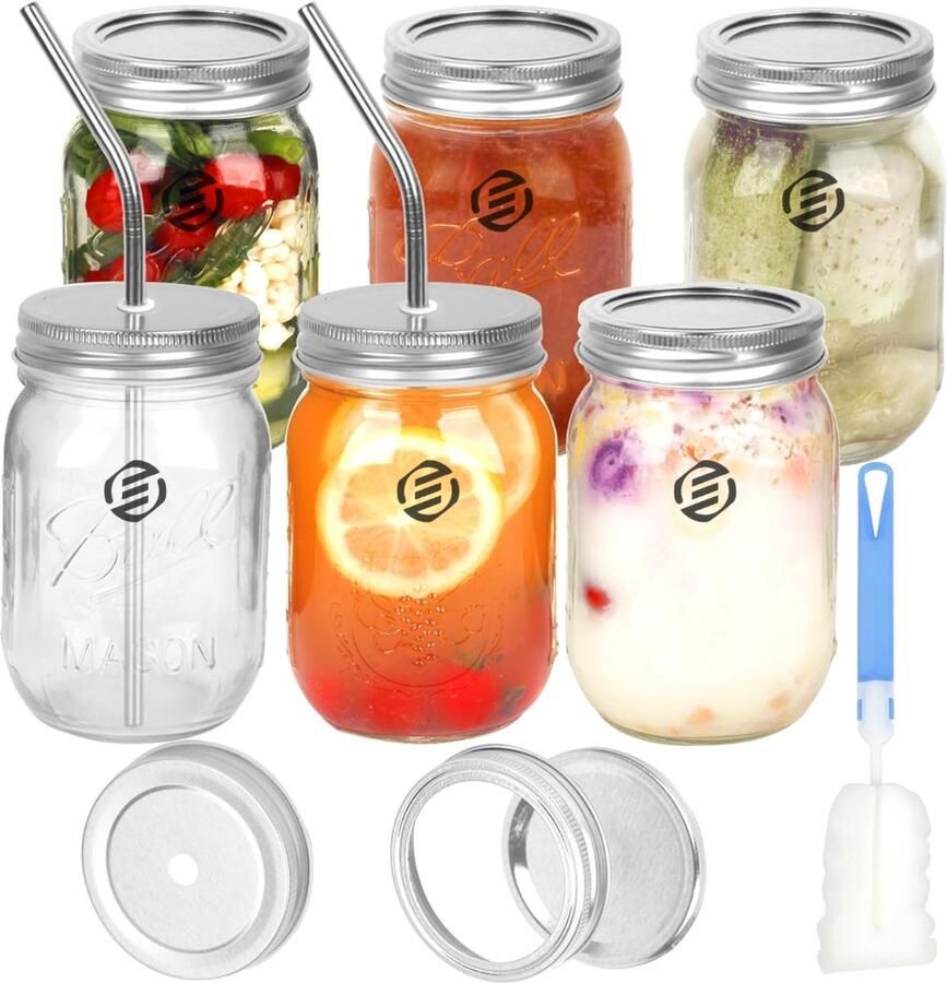 Equivera Overnight Oats Potjes Muesli Beker Mason Jar Havermout Set Must have voor jouw ontbijt