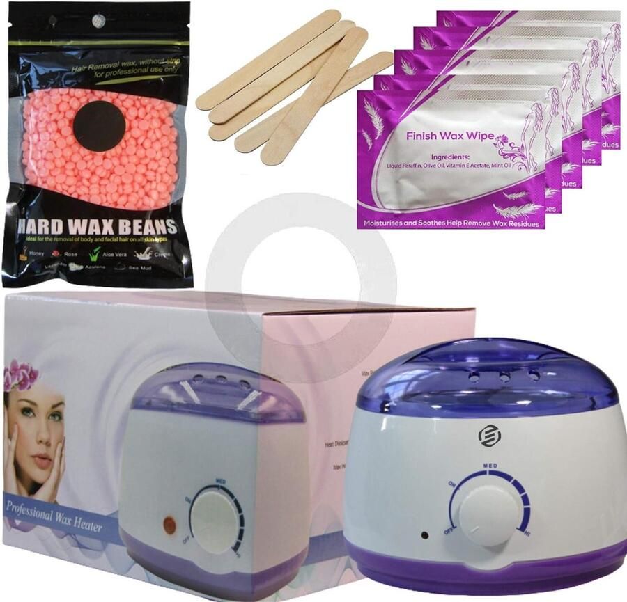 Equivera Wax Apparaat Ontharingsapparaat Geschikt voor Ontharen van het hele Lichaam Wax Set Wax Bonen Waxen
