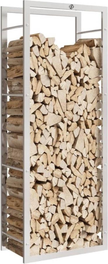 Equivera Haardhoutopslag 50 x 28 x 132 Houtopslag Haardhout Opslag Brandhoutrek Houtberging