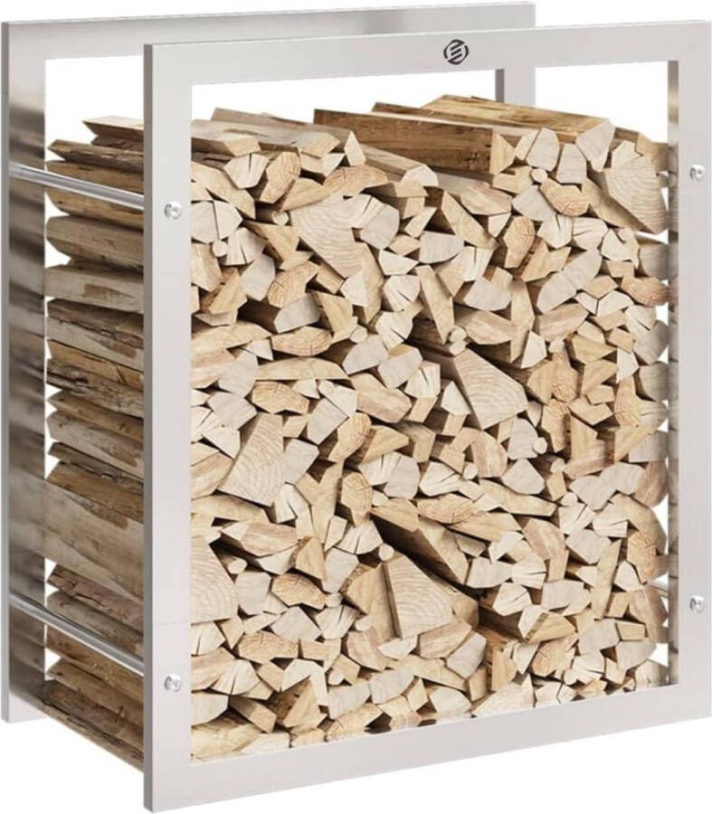 Equivera Haardhoutopslag 50 x 28 x 56 Houtopslag Haardhout Opslag Brandhoutrek Houtberging