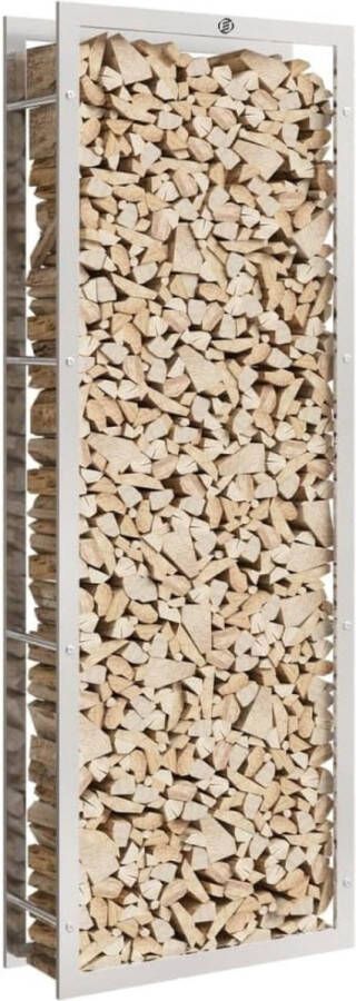 Equivera Haardhoutopslag 80 x 28 x 222 Houtopslag Haardhout Opslag Brandhoutrek Houtberging