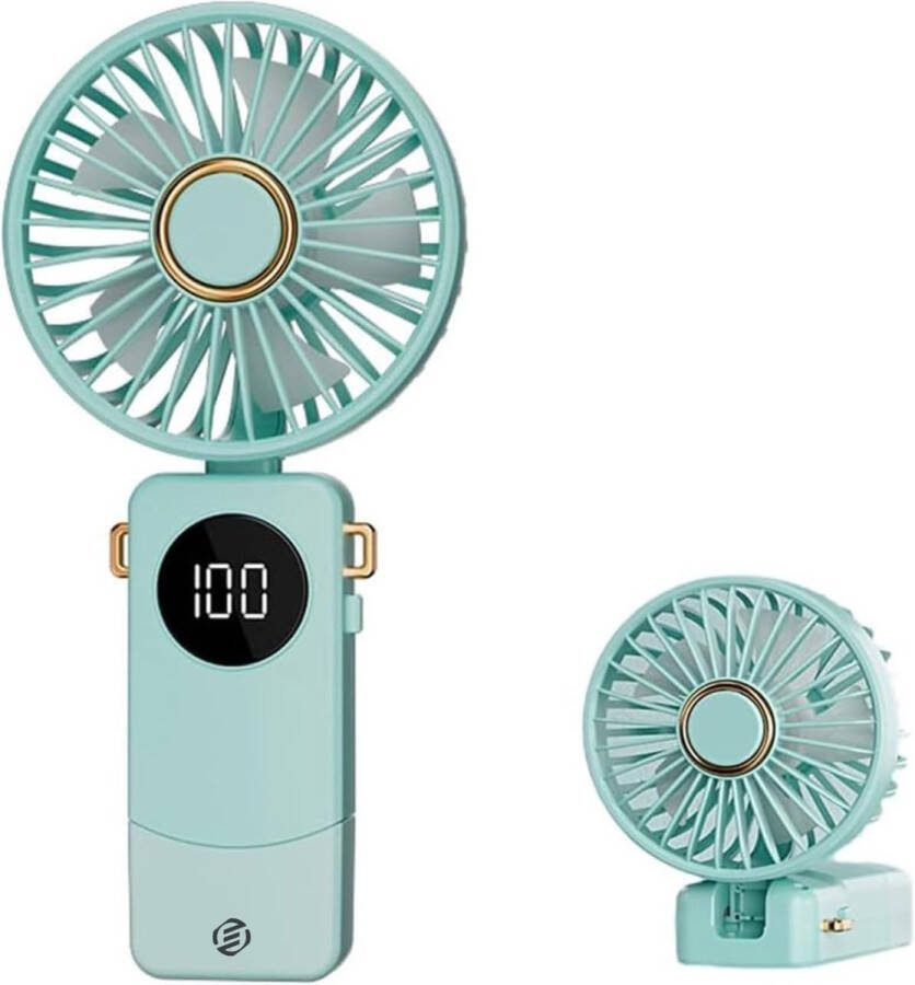 Equivera Handventilator Mini Ventilator Hand Ventilator Hanventilator Oplaadbaar Draabare Ventilator