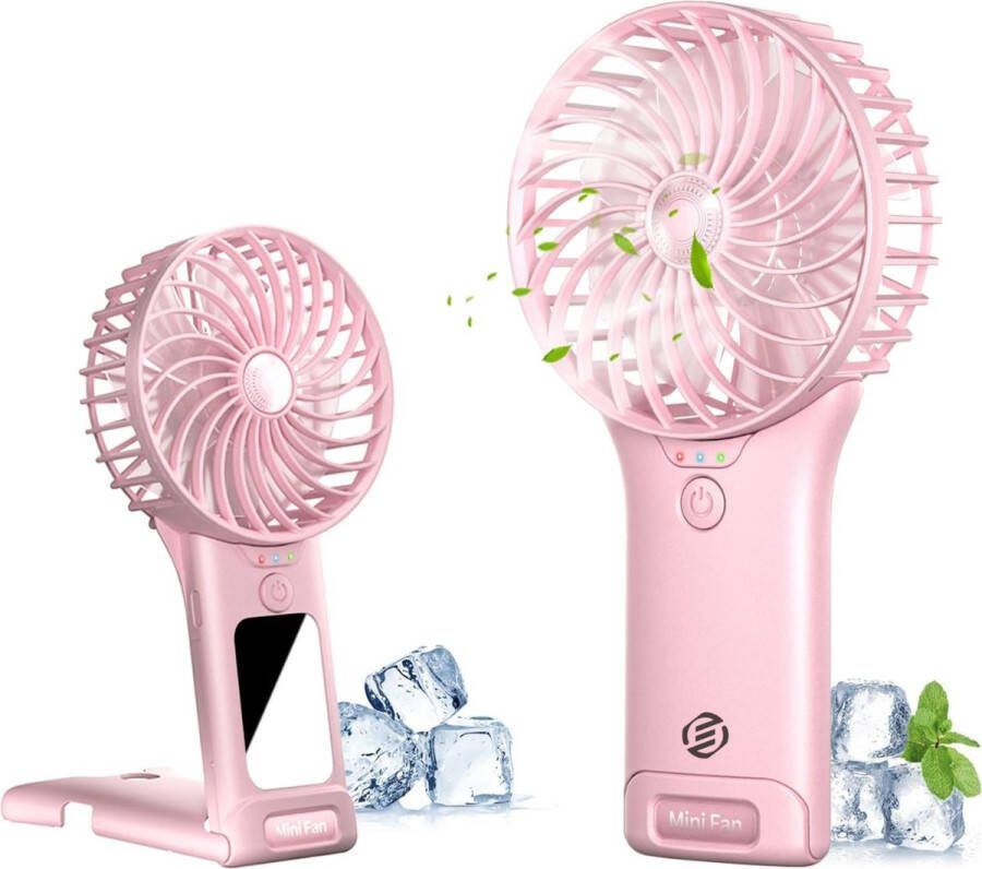 Equivera Handventilator Mini Ventilator Hand Ventilator Hanventilator Oplaadbaar Draabare Ventilator