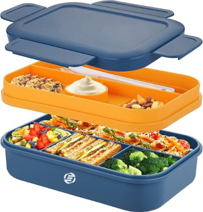 Equivera Lunchbox Lunch Trommel Broodtrommel Saladebox- Zakelijk Reizen School Back To School Voor Kinderen Voor Volwassenen