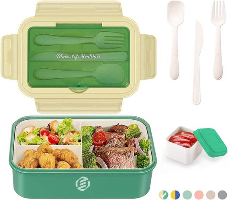 Equivera Lunchbox Lunch Trommel Broodtrommel Saladebox- Zakelijk Reizen School Back To School Voor Kinderen Voor Volwassenen