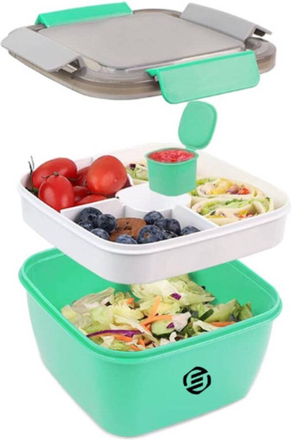 Equivera Lunchbox Lunch Trommel Broodtrommel Saladebox- Zakelijk Reizen School Back To School Voor Kinderen Voor Volwassenen