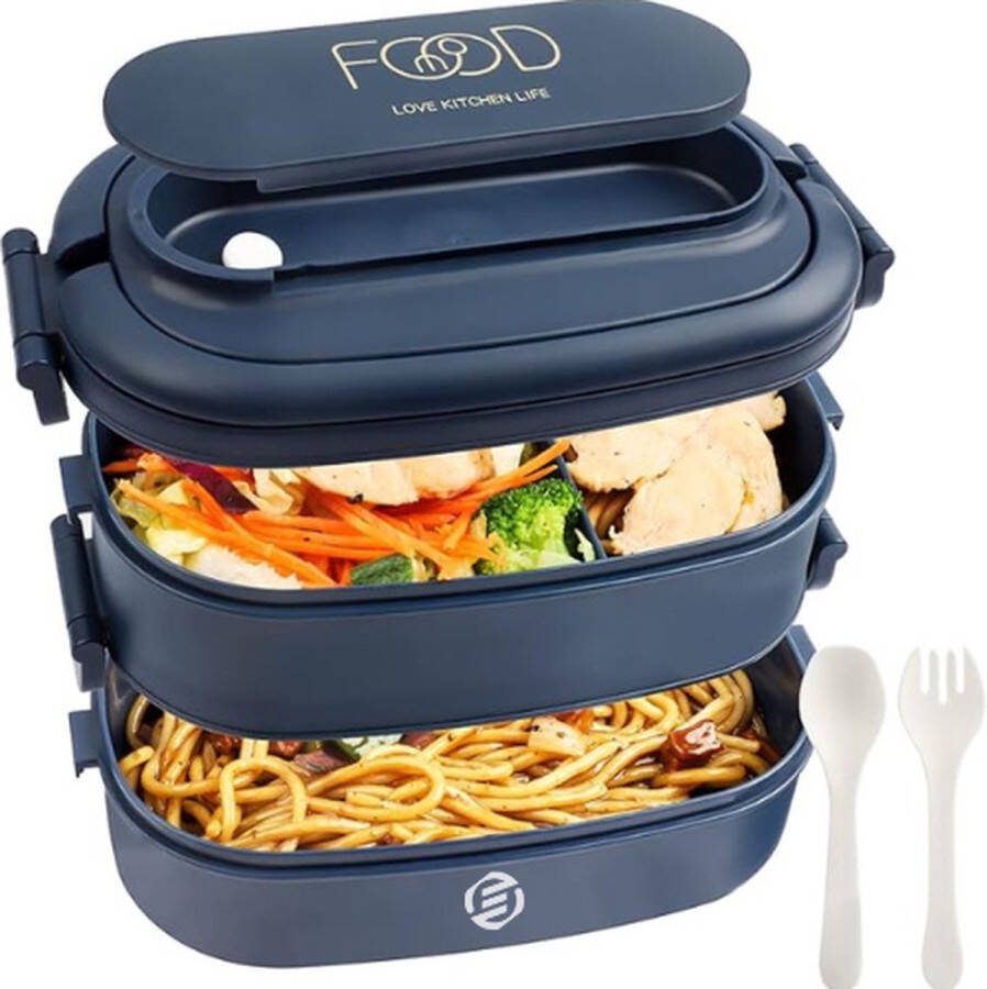 Equivera Lunchbox Lunch Trommel Broodtrommel Saladebox- Zakelijk Reizen School Back To School Voor Kinderen Voor Volwassenen