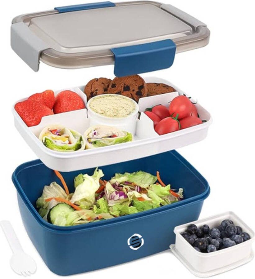 Equivera Lunchbox Lunch Trommel Broodtrommel Saladebox- Zakelijk Reizen School Back To School Voor Kinderen Voor Volwassenen