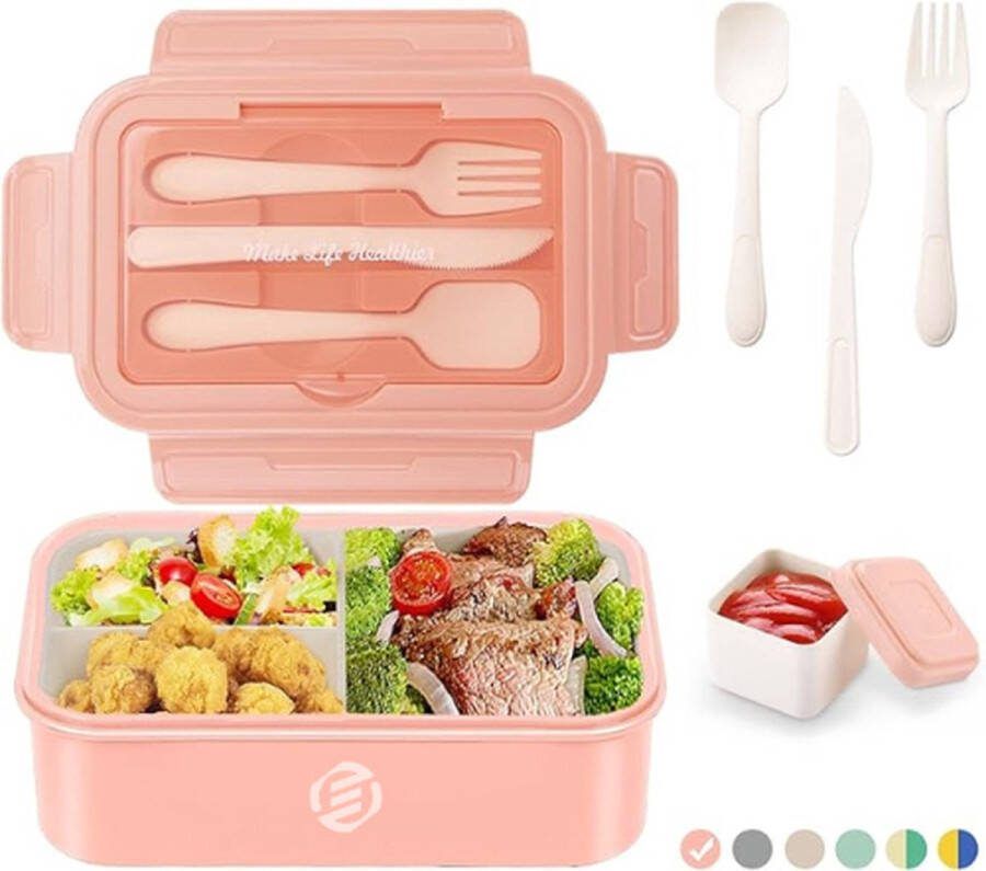 Equivera Lunchbox Lunch Trommel Broodtrommel Saladebox- Zakelijk Reizen School Back To School Voor Kinderen Voor Volwassenen