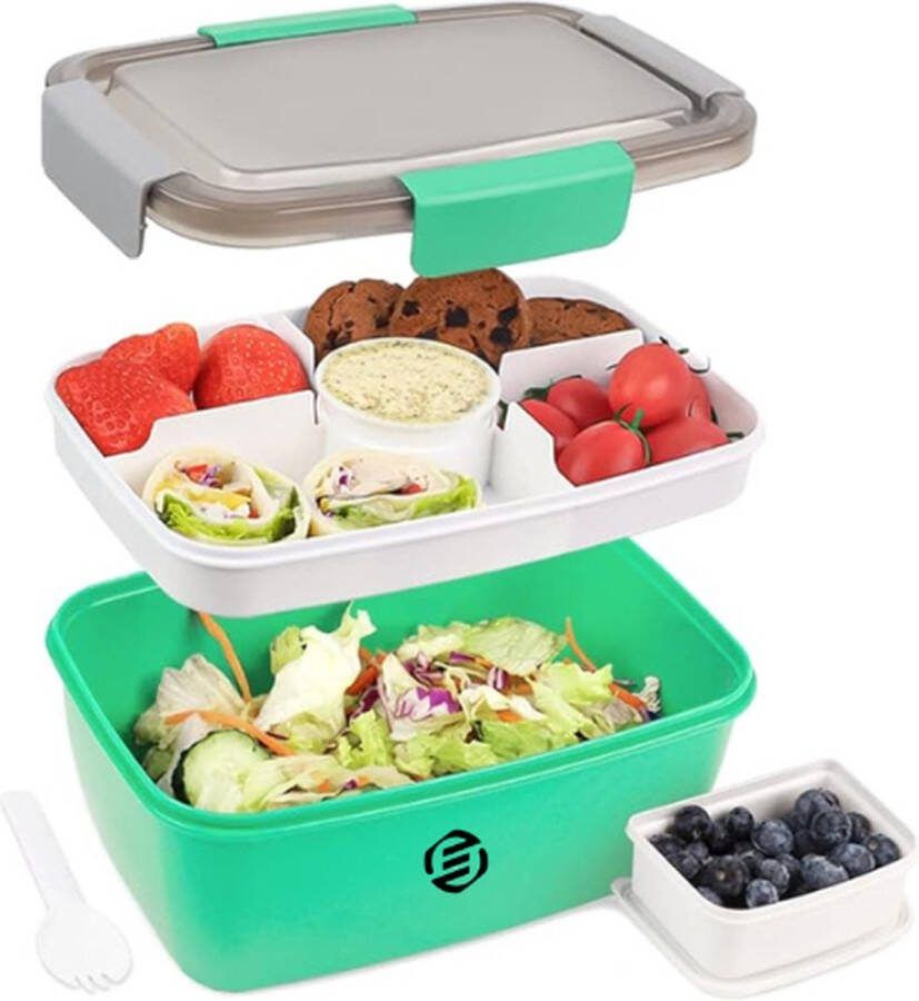 Equivera Lunchbox Lunch Trommel Broodtrommel Saladebox- Zakelijk Reizen School Back To School Voor Kinderen Voor Volwassenen