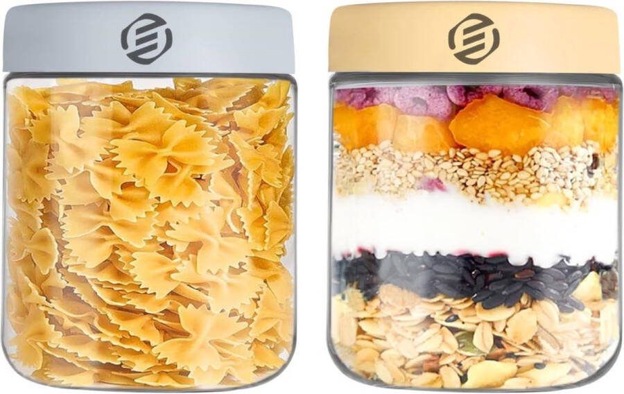 Equivera Overnight Oats Potjes Muesli Beker Mason Jar Havermout Set Must have voor jouw ontbijt