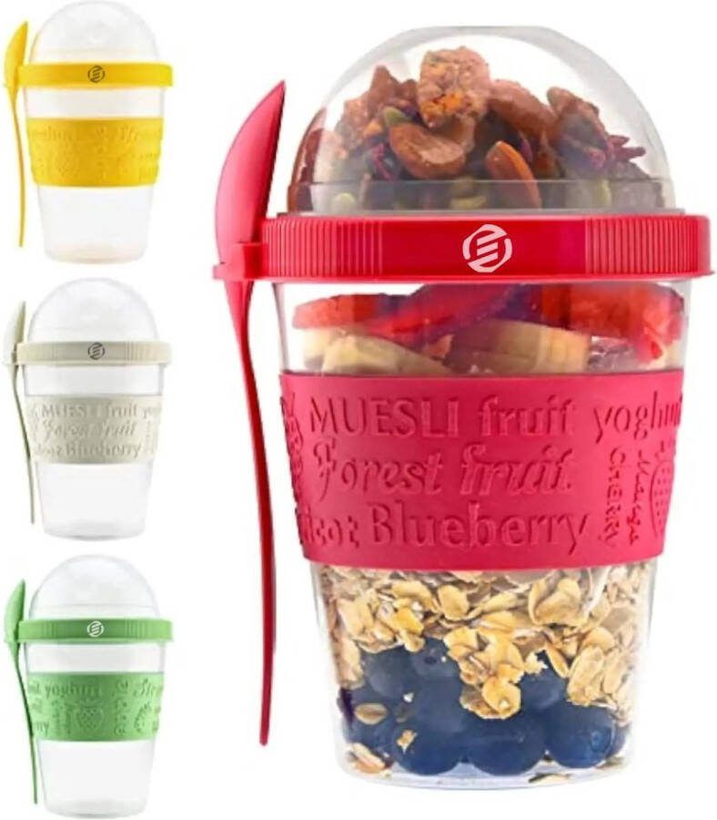 Equivera Overnight Oats Potjes Muesli Beker Mason Jar Havermout Set Must have voor jouw ontbijt