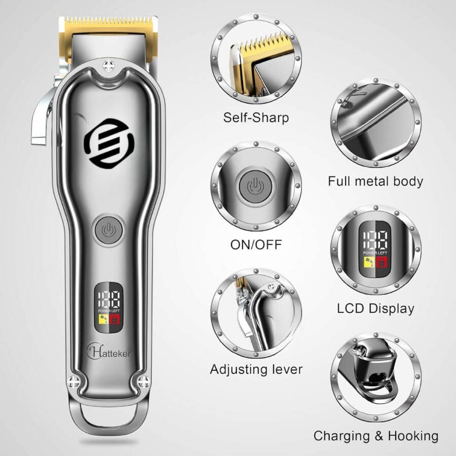 Equivera Professionele Tondeuse Set Trimmer Set Draadloos Trimmer Voor Mannen Haartrimmer Baardtrimmer
