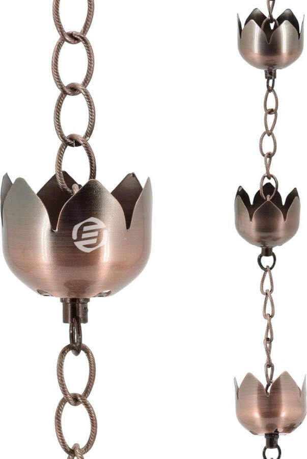 Equivera Regenketting voor Buiten Watervaleffect RVS Ketting Regenvanger Balkondecoratie