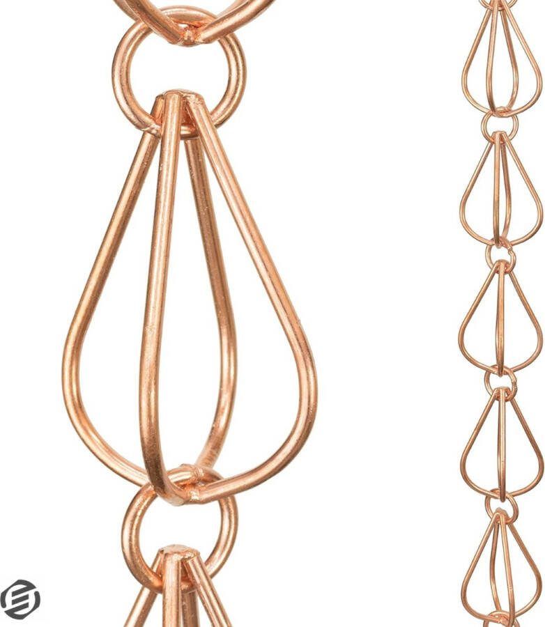Equivera Regenketting voor Buiten Watervaleffect RVS Ketting Regenvanger Balkondecoratie