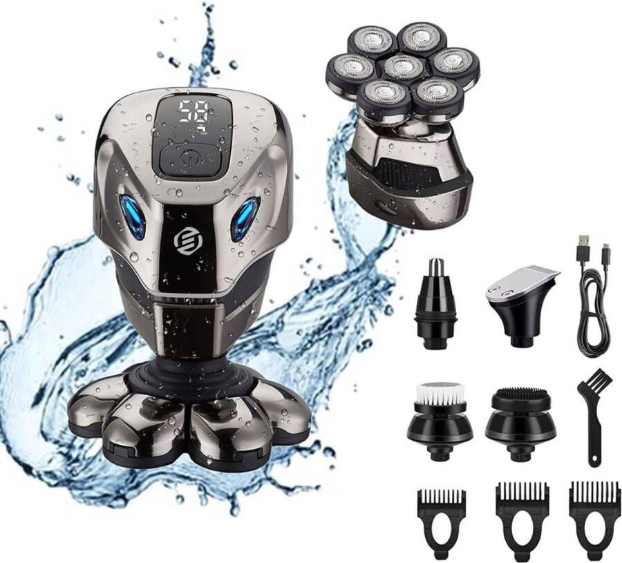Equivera Skull Shaver Scheerapparaat heren Hoofd Kaal Scheren Multifunctioneel Scheerapparaat