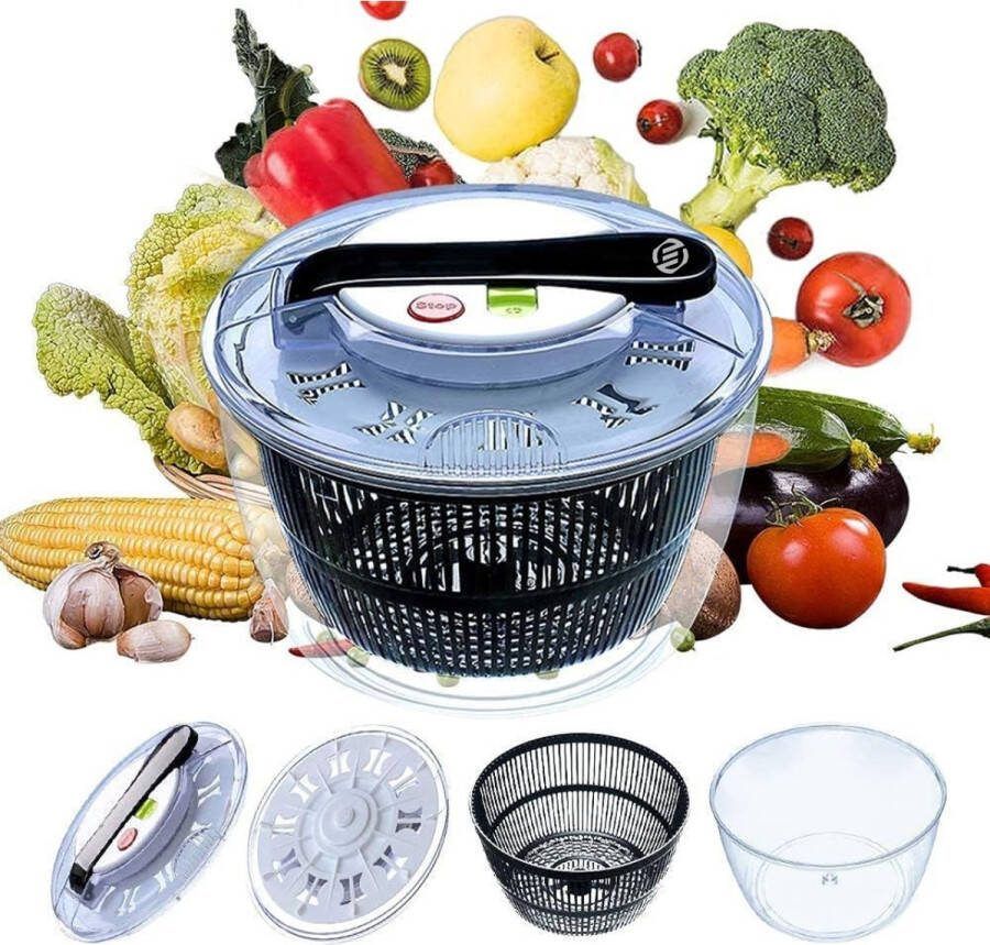 Equivera Slazwierder- Salad spinner Slacentrifuge Saladspinner Sla Centrifuge Saladecentrifuge Sladroger Must Have Voor In De Keuken